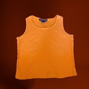 Sweetly Girl Orange Rhinestoned Tank Top